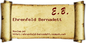 Ehrenfeld Bernadett névjegykártya